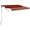 vidaXL Copertină autonomă retractabilă manual oranj & maro 300x250 cm