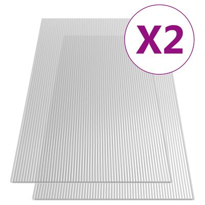 vidaXL Plăci din policarbonat, 2 buc., 150 x 65 cm, 6 mm