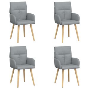 vidaXL Scaune de dining 4 buc. Țesătură Gri deschis 60 x 56 x 96 cm