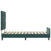 vidaXL Pat cu arcuri cu headboard Verde &icirc;nchis 100 x 200 cm Catifea