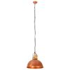 vidaXL Lampă suspendată industrială cupru 32 cm lemn mango E27 rotund