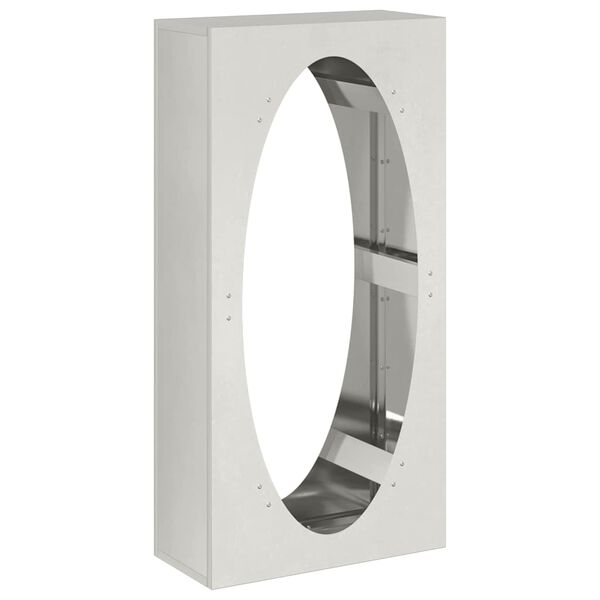 vidaXL Suport pentru lemne de foc, 60x40x100 cm, oțel inoxidabil