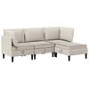 vidaXL Set de mobilier pentru living 4 buc. Ovăz Țesătură