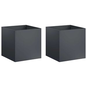 vidaXL Vază pentru Grădină 2 buc. Antracit 45 x 45 x 45 cm