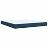 vidaXL Pat box spring cu saltea, albastru &icirc;nchis, 180x200 cm, catifea