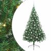 vidaXL Pom de Crăciun artificial pre-iluminat Verde 210 cm PVC