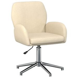 vidaXL Scaun de birou rotativ 54 x 58 x 90 cm Crem Țesătură