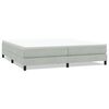 vidaXL Pat cu arcuri fără saltea gri deschis 200x220 cm catifea