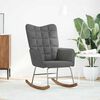 vidaXL Scaun balansoar, gri &icirc;nchis, catifea