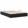 vidaXL Pat cu storage cu headboard Negru 135 x 190 cm Catifea