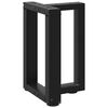 vidaXL Picioare pentru măsuță de cafea &icirc;n formă de T, 2 buc., negru, 28x25x(42-43) cm, oțel