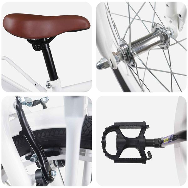 vidaXL Bicicletă pentru Copii 20 Inci pentru 6-11 ani Alb