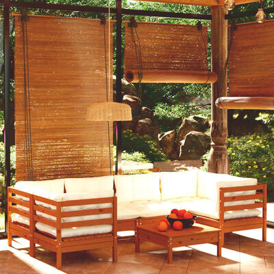 vidaXL Set mobilier grădină cu perne, 7 piese, maro miere, lemn de pin