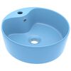 vidaXL Chiuvetă de lux cu preaplin, bleu mat, 36x13 cm, ceramică