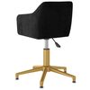 vidaXL Scaune de masă pivotante, 4 buc., negru, catifea