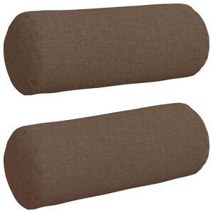 vidaXL Perne Bolster 2 buc. țesătură Maro &Oslash; 15 x 40 cm