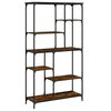 vidaXL Bibliotecă, stejar fumuriu 99x35,5x176cm lemn prelucrat și oțel