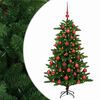 vidaXL Brad de Crăciun artificial cu globuri 120 cm 150 LED-uri