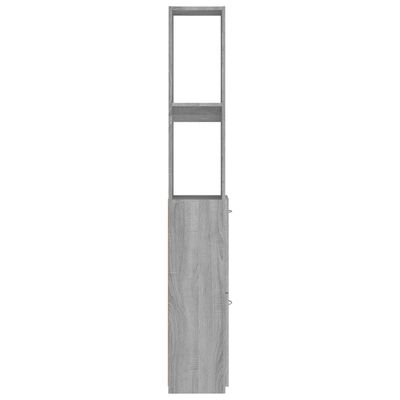 vidaXL Dulap de baie, gri sonoma, 25x26,5x170 cm, lemn prelucrat