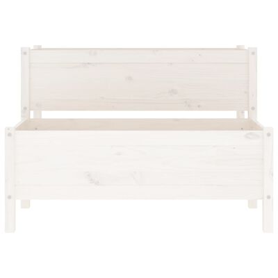 vidaXL Jardinieră, alb, 110x84x75 cm, lemn masiv de pin