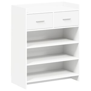 vidaXL Dulap pentru pantofi 73,5 x 36 x 92 cm Lemn prelucrat Alb