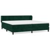 vidaXL Pat box spring cu saltea, verde &icirc;nchis, 200x200 cm, catifea