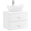 vidaXL Set de mobilier pentru baie Alb Lemn prelucrat