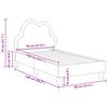 vidaXL Cadru de pat pentru copii cu spătar Gri deschis 70 x 140 cm PU