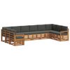 vidaXL Set canapea sectională cu pernă 10 pcs Natural și Antracit