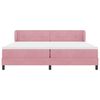vidaXL Pat cu arcuri cu saltea cu headboard Roz 200 x 200 cm Catifea