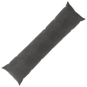 vidaXL Pernă cu pernă HEERLEN Gri &icirc;nchis 40 x 145 cm Catifea