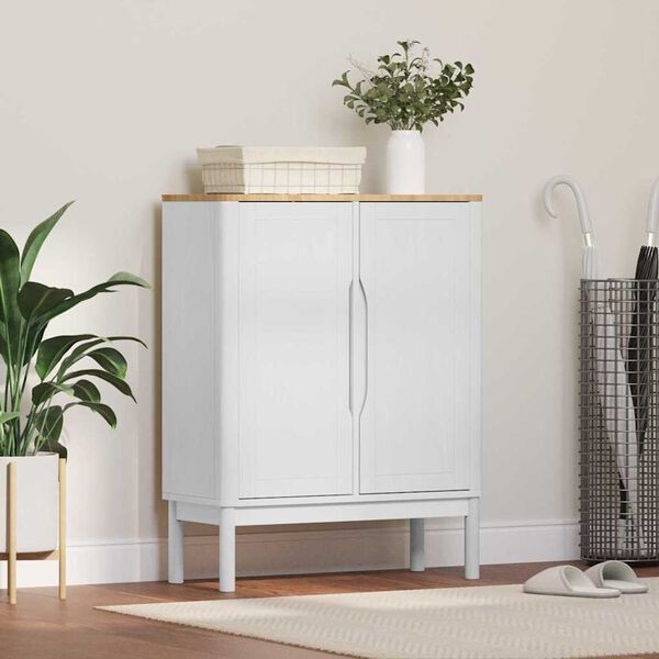 vidaXL Bufet FLORO Alb 70 x 30 x 70,5 cm Lemn de pin masiv
