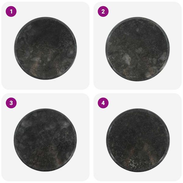 vidaXL Blat de masă, negru, &Oslash;50x2,5 cm, marmură