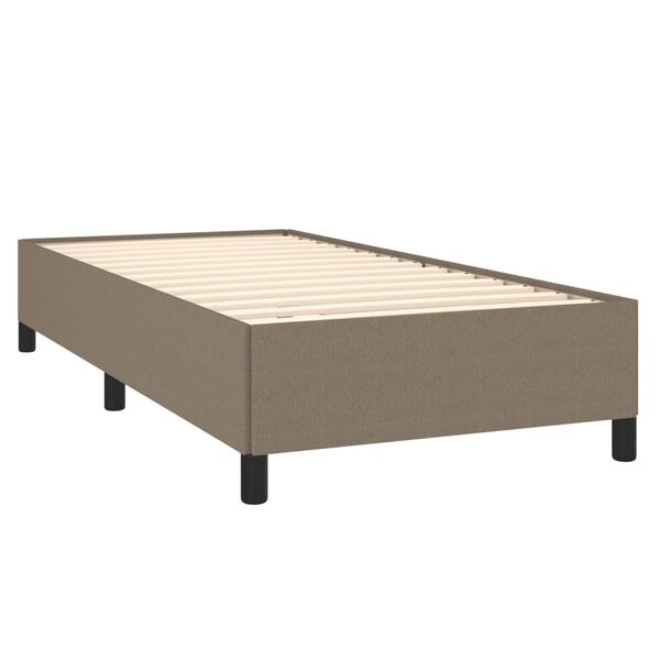 vidaXL Cadru de pat fără saltea Taupe 90x200 cm țesătură