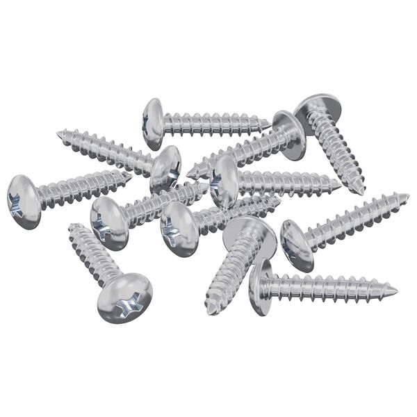 vidaXL Șuruburi din Lemn 12 pcs Argintiu M3,5 x 20 mm Oțel