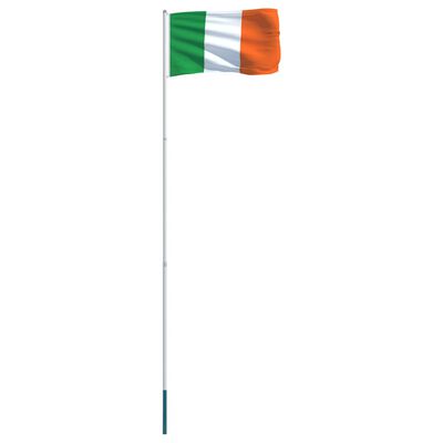 vidaXL Steag Irlanda și stâlp din aluminiu, 4 m