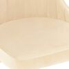 vidaXL Scaune de bucătărie, 2 buc., crem, catifea