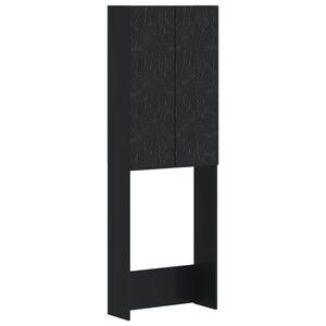 vidaXL Dulap pentru toaletă DELFT Negru 66 x 25,5 x 190 cm