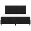 vidaXL Pat cu arcuri cu saltea cu headboard Negru 180 x 200 cm Catifea