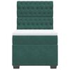 vidaXL Pat box spring cu saltea, verde închis, 90x190 cm, catifea
