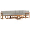vidaXL Set de canapele de exterior 7 pcs Gri natural și deschis