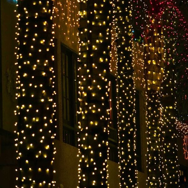 vidaXL Plasă cu LED-uri Verde &icirc;nchis