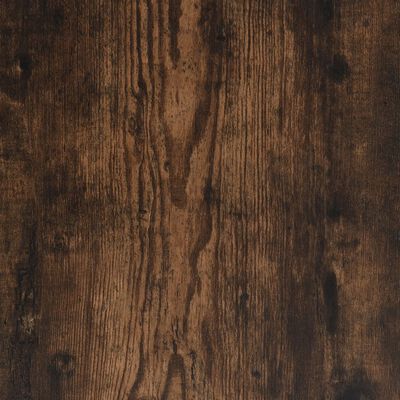 vidaXL Masă laterală cu roți stejar fumuriu 50x35x55,5cm lemn compozit