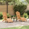 vidaXL Scaun Adirondack 2 pcs Maro 137 x 77 x 95 cm Lemn solid de tec