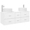 vidaXL Set de mobilier pentru baie 3 buc. Alb 49,5 x 44,5 x 65,5 cm
