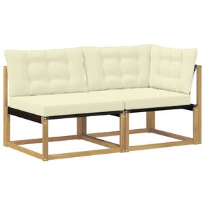 vidaXL Unități de canapea sectională cu pernă Alb 162,5 x 83 x 73 cm