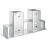 Ajutor pentru Stivuirea Lemnelor 12 pcs Argintiu 34 x 10 x 15 cm Oțel