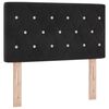 vidaXL Pat cu arcuri cu saltea cu headboard Negru 80 x 200 cm Catifea