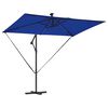 vidaXL Parasol banana cu brațe albastru 294 x 200 x 254 cm