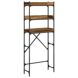 vidaXL Raft pentru mașină de spălat Lemn vechi 67 x 25 x 163 cm